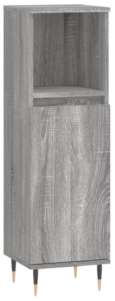 3dílný set koupelnového nábytku šedý sonoma kompozitní dřevo 3190219