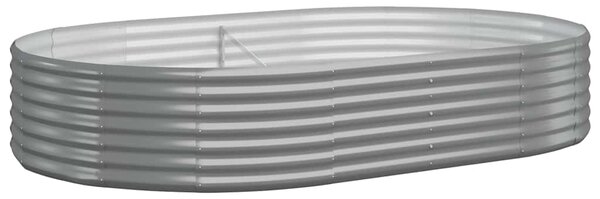 Vyvýšený záhon pozinkovaná ocel 214x140x36 cm šedý 319024
