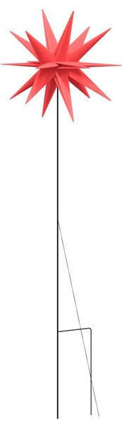 Svítící vánoční hvězdy s hroty 3 ks LED skládací červené 57 cm 3190444
