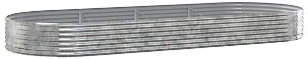 Vyvýšený záhon pozinkovaná ocel 373x140x36 cm stříbrný 319037