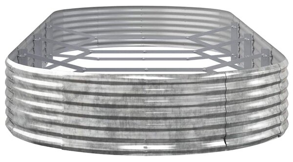 Vyvýšený záhon pozinkovaná ocel 373x140x36 cm stříbrný 319037