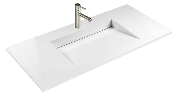 Oltens Stila umyvadlo 100x45 cm obdélníkový nábytkový bílá lesk 40203000