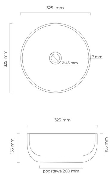 Oltens Svale umyvadlo 32.5x32.5 cm kulatý na pult bílá lesk 40833000