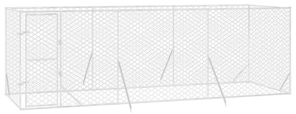 Venkovní psí kotec stříbrný 6 x 2 x 2 m pozinkovaná ocel 3190459