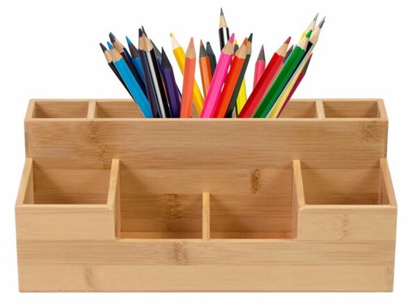 Organizér na psací potřeby, bambus, 30 x 15 x 11 cm