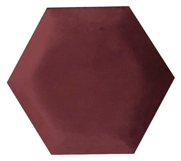 Čalouněný panel nástěnný Hexagon 6x15cm bordó Riwiera 59