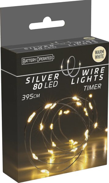 Mondex Světelný LED řetěz Jared 90 cm teplý bílý