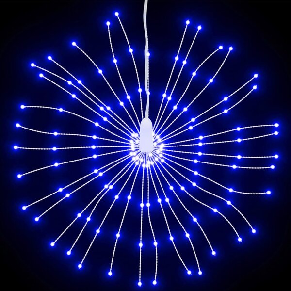Vánoční hvězdicová světla 8 ks 140 modrých LED diod 17 cm 3190515