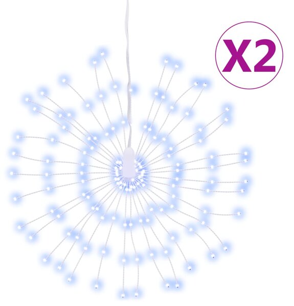 Vánoční hvězdicová světla 2ks 140 studeně bílých LED diod 17 cm 3190512