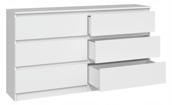 Komoda TopEshop Malwa 138 x 40 x 75cm bílá matná