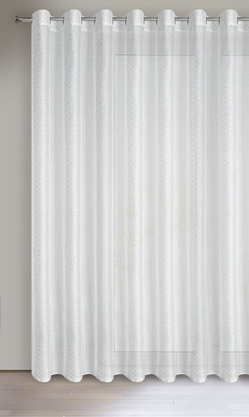 ZÁCLONA NA KROUŽCÍCH SIBEL 300 CM X 250 CM CM BÍLÁ