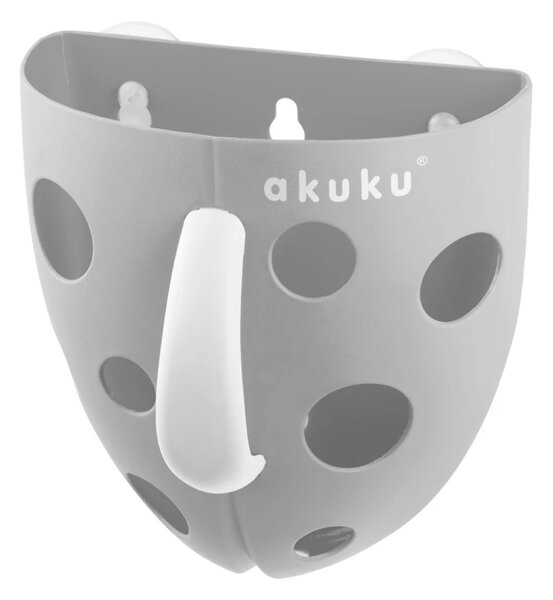 Plastový box na hračky do vany Akuku šedý