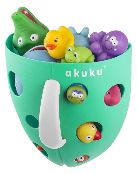 Plastový box na hračky do vany Akuku šedý