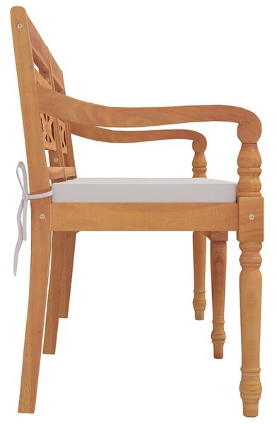 Lavice Batavia s poduškou 150 cm masivní teakové dřevo 319148