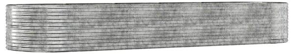 Vyvýšený záhon stříbrný 447x140x68 cm pozinkovaná ocel 319112