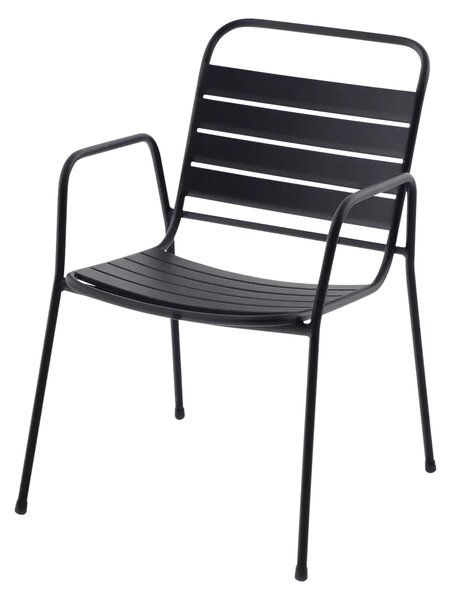 Sunfun Melina Stohovatelná židle, 64,5 × 56,5 × 84 cm, kov, černá