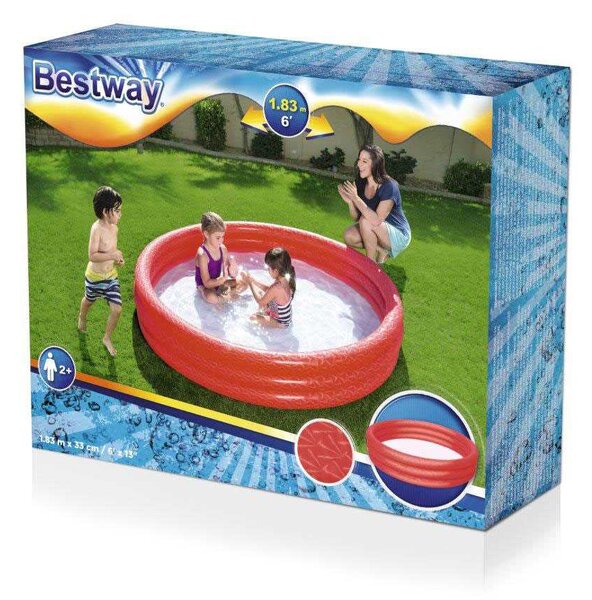 Dětský nafukovací bazén Bestway 183x33 cm červený