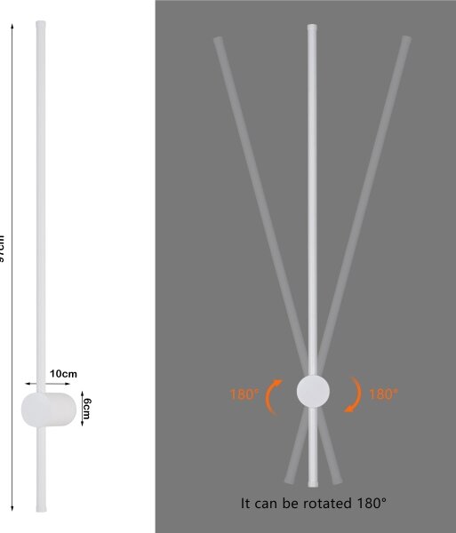 Brilagi - LED Venk. nást. svít. AURA LED/20W/230V 3000K IP54 97 cm bílá CRI 90