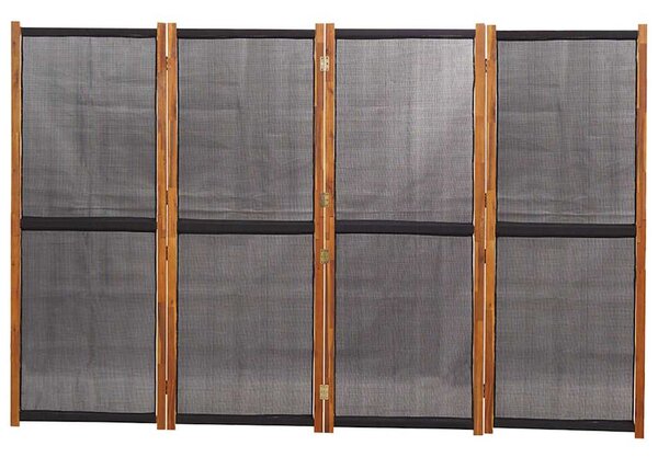 4dílný paraván černý 280 x 180 cm 319180