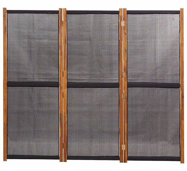 3dílný paraván černý 210 x 180 cm 319179