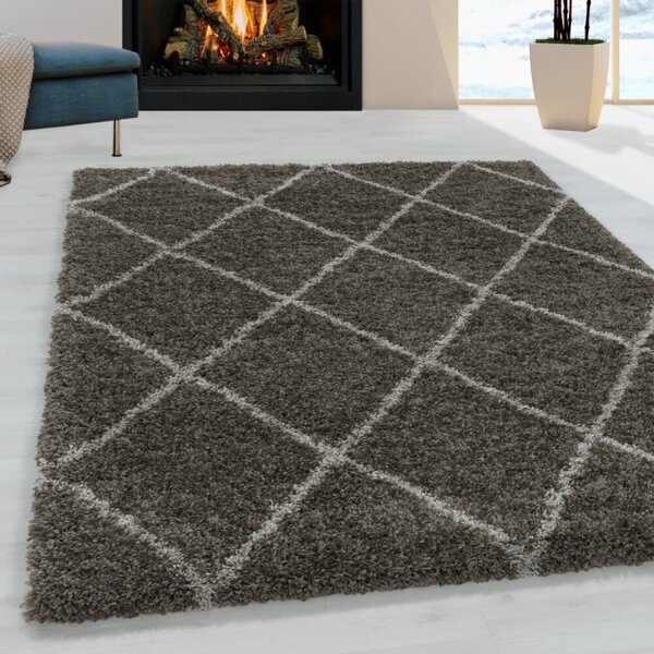 Kusový koberec Alvor shaggy 3401 taupe 60 x 110 cm 60 x 110 cm