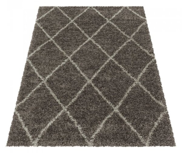 Kusový koberec Alvor shaggy 3401 taupe 60 x 110 cm 60 x 110 cm