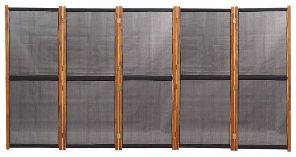 5dílný paraván černý 350 x 180 cm 319181