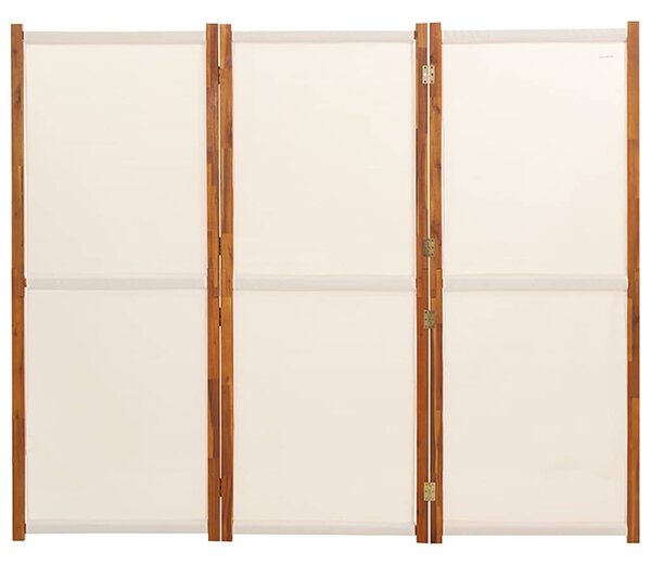 3dílný paraván krémově bílý 210 x 180 cm 319183