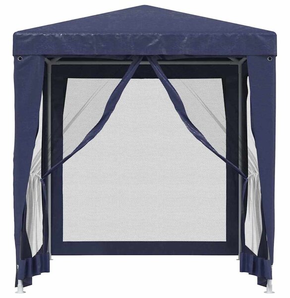 Party stan se 4 síťovanými bočnicemi modrý 2 x 2 m HDPE 319217