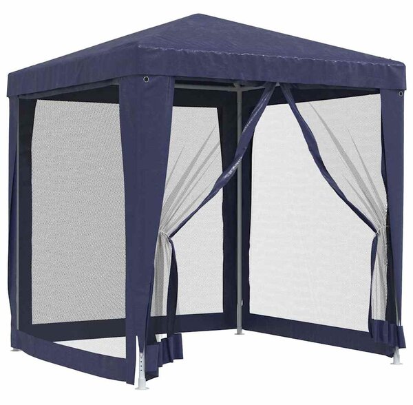 Party stan se 4 síťovanými bočnicemi modrý 2 x 2 m HDPE 319217