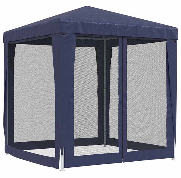 Party stan se 4 síťovanými bočnicemi modrý 2 x 2 m HDPE 319217