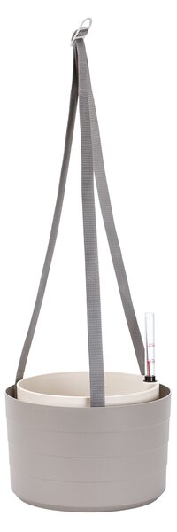 Samozavlažovací závěsná žardina Berberis 30 cm TROJZÁVĚS taupe+slonová kost