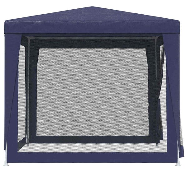 Party stan se 4 síťovanými bočnicemi modrý 2,5 x 2,5 m HDPE 319222