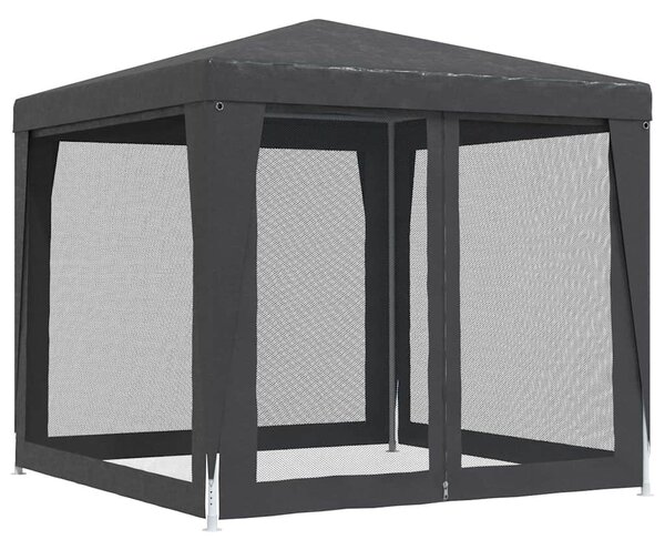 Party stan se 4 síťovanými bočnicemi antracitový 2,5x2,5 m HDPE 319224