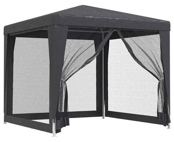 Party stan se 4 síťovanými bočnicemi antracitový 2,5x2,5 m HDPE 319224