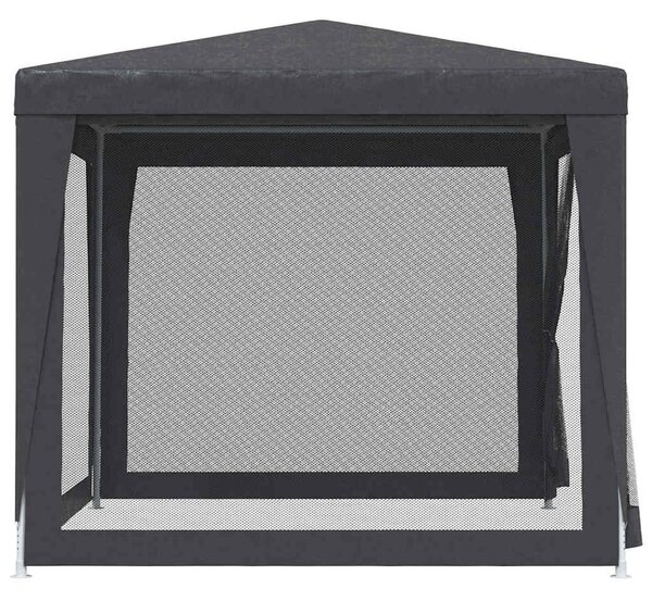 Party stan se 4 síťovanými bočnicemi antracitový 2,5x2,5 m HDPE 319224