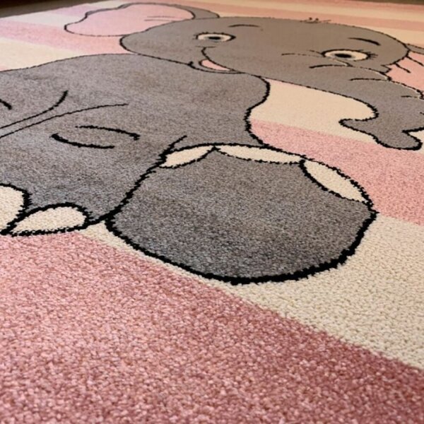 Dětský koberec Kiddo A1087 pink 80 x 150 cm-SLEVA 80 x 150 cm-SLEVA