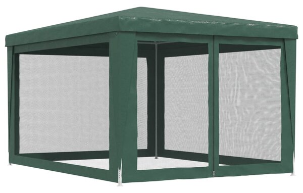 Party stan se 4 síťovanými bočnicemi zelený 3 x 4 m HDPE 319233