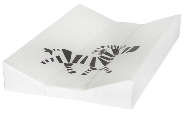 Bílá omyvatelná přebalovací podložka Quax Zebra 67 x 44 cm