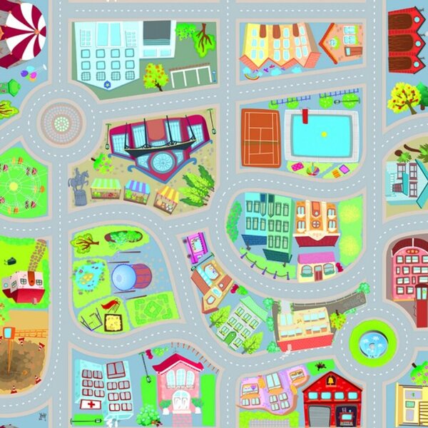 Vinylový koberec V-Mat dětská podložka City Roll over V-Mat dětská podložka City Roll over V-Mat dětská podložka City Roll over
