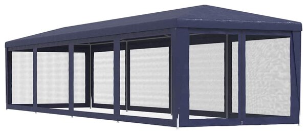 Party stan s 10 síťovanými bočnicemi modrý 3 x 12 m HDPE 319247