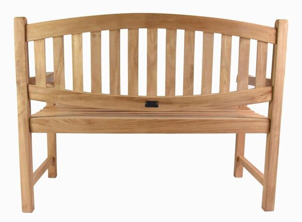 2 místná lavice DIVERO, ošetřené teakové dřevo, 120 cm