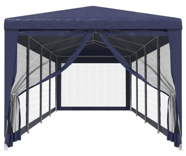 Party stan s 10 síťovanými bočnicemi modrý 3 x 12 m HDPE 319247