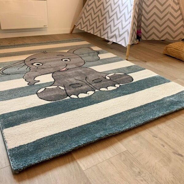 Dětský koberec Kiddo A1087 blue 80 x 150 cm-SLEVA 80 x 150 cm-SLEVA