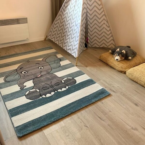 Dětský koberec Kiddo A1087 blue 80 x 150 cm-SLEVA 80 x 150 cm-SLEVA