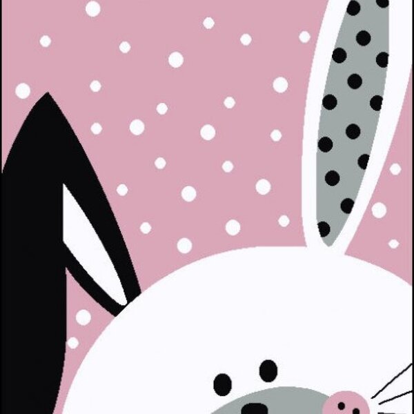 Dětský koberec Kiddo F0131 pink 80 x 150 cm - SLEVA 80 x 150 cm - SLEVA