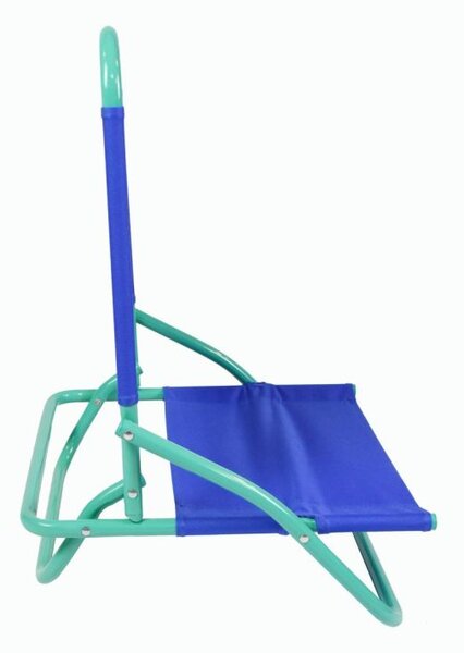 Sada plážových skládacích křesel, PVC, modrá - zelená, 2 ks