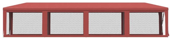 Party stan s 10 síťovanými bočnicemi červený 3 x 12 m HDPE 319250