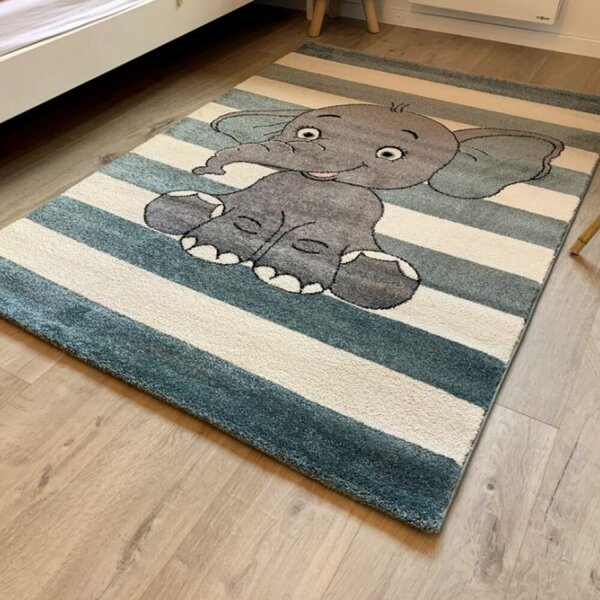 Dětský koberec Kiddo A1087 blue 80 x 150 cm-SLEVA 80 x 150 cm-SLEVA