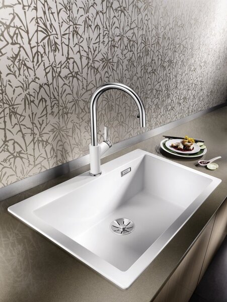 Blanco Pleon 8, silgranitový dřez 700x510x220 mm, 1-komorový, černá, BLA-525957